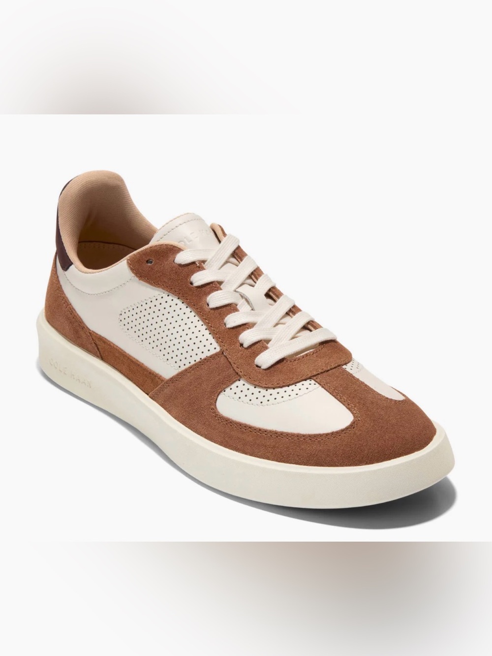 Cole Haan Men's Low-Top Suede & Leather Sneakers in Brown and Cream grand